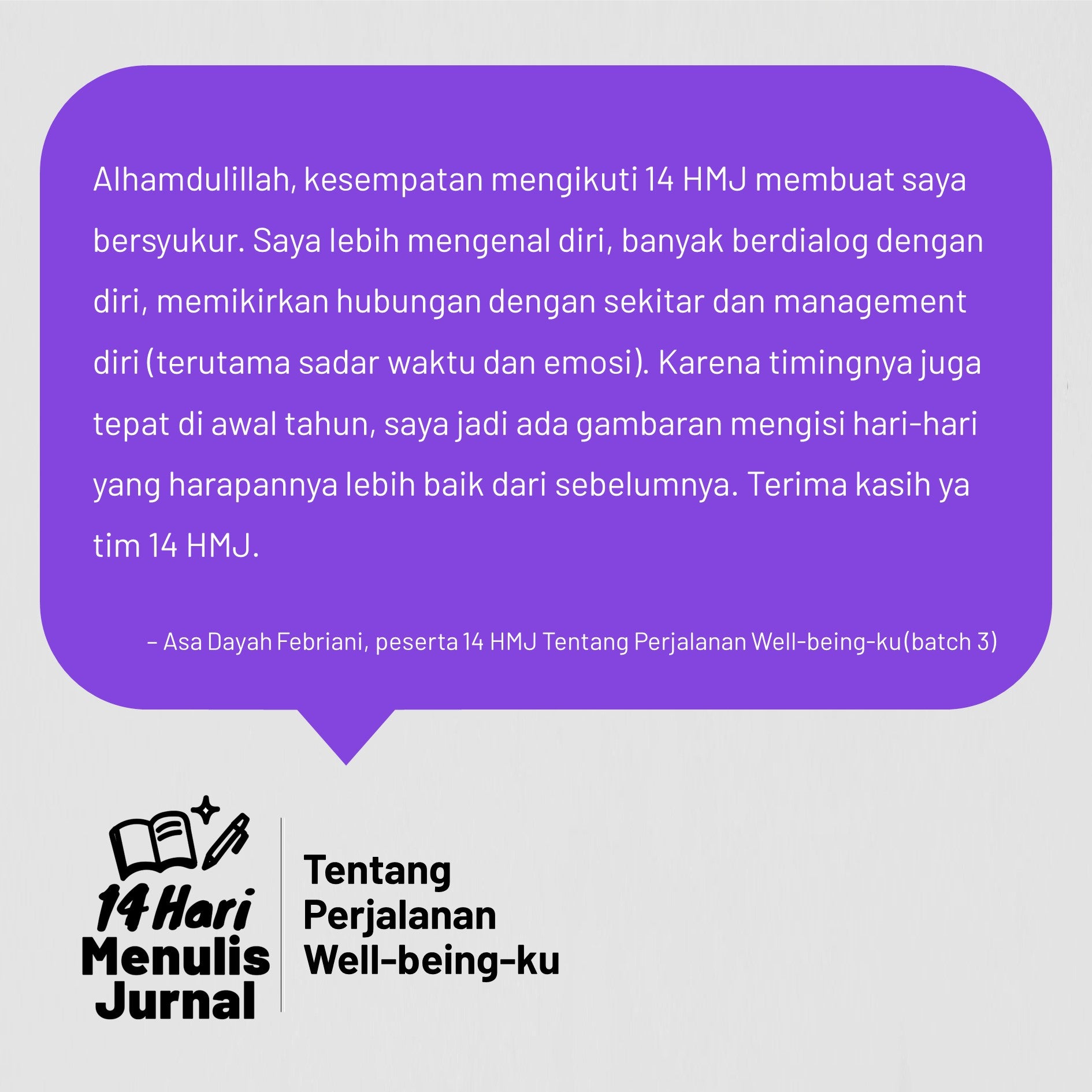 14 Hari Menulis Jurnal: Perjalanan Well-being-ku