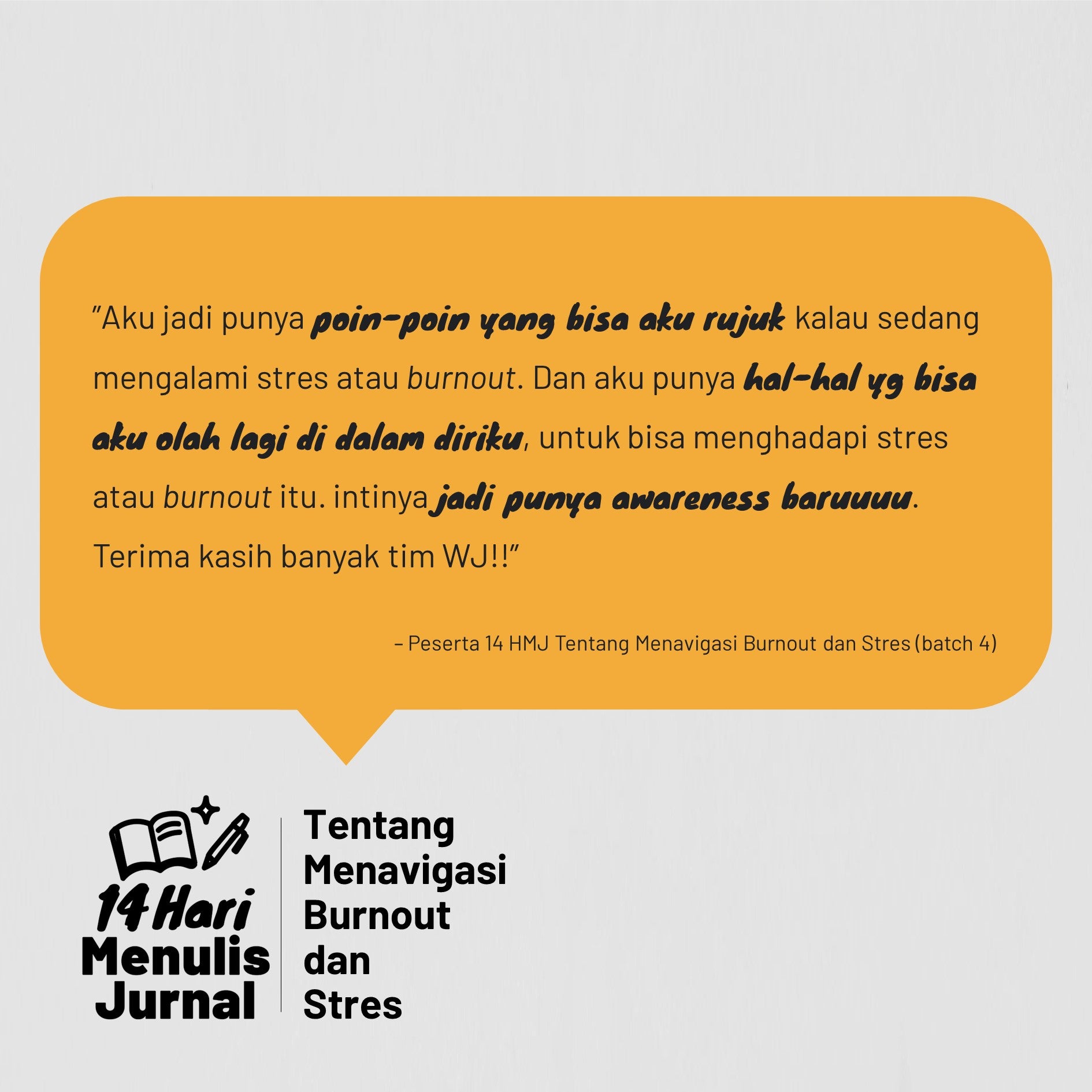 14 Hari Menulis Jurnal: Burnout