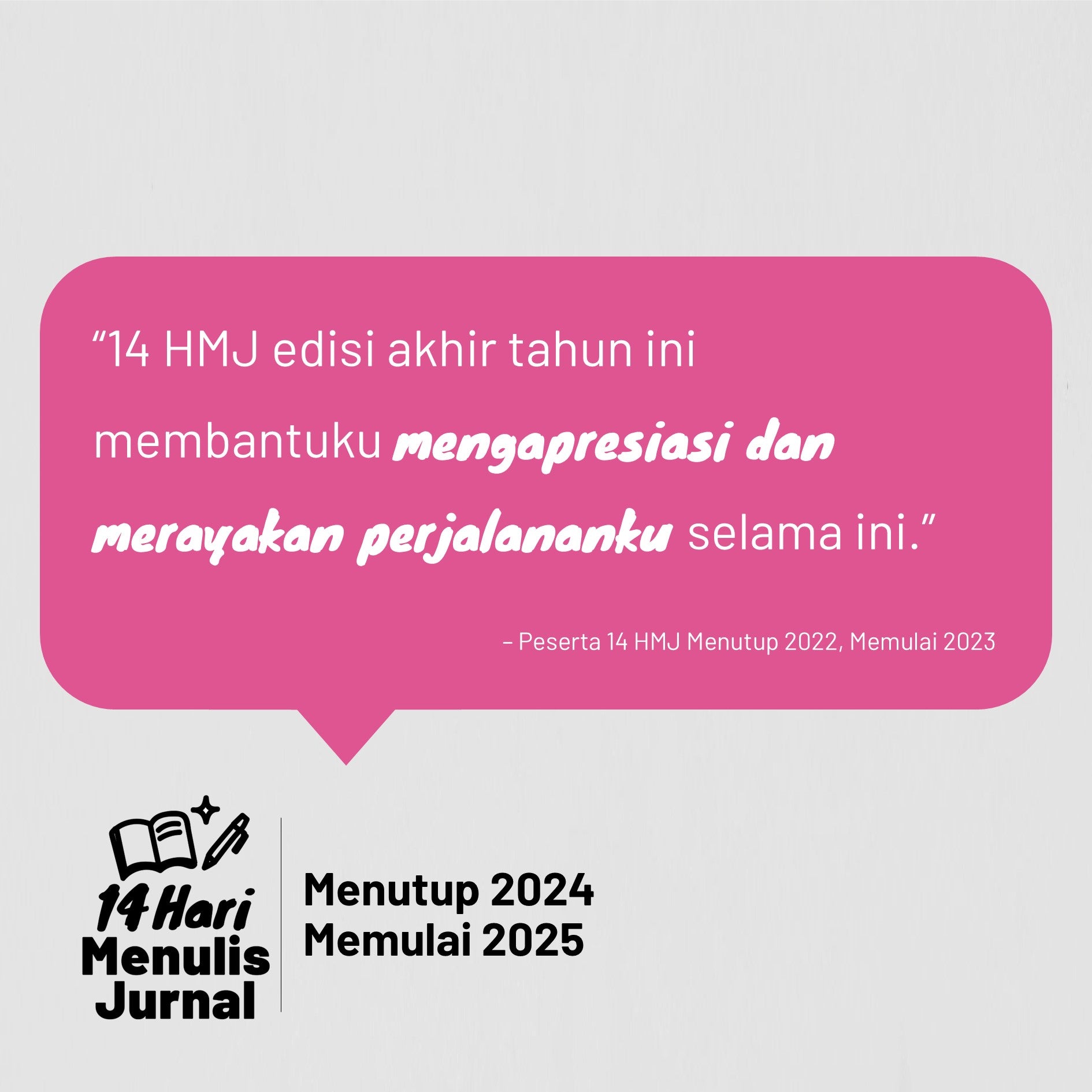 14 Hari Menulis Jurnal: Akhir Tahun