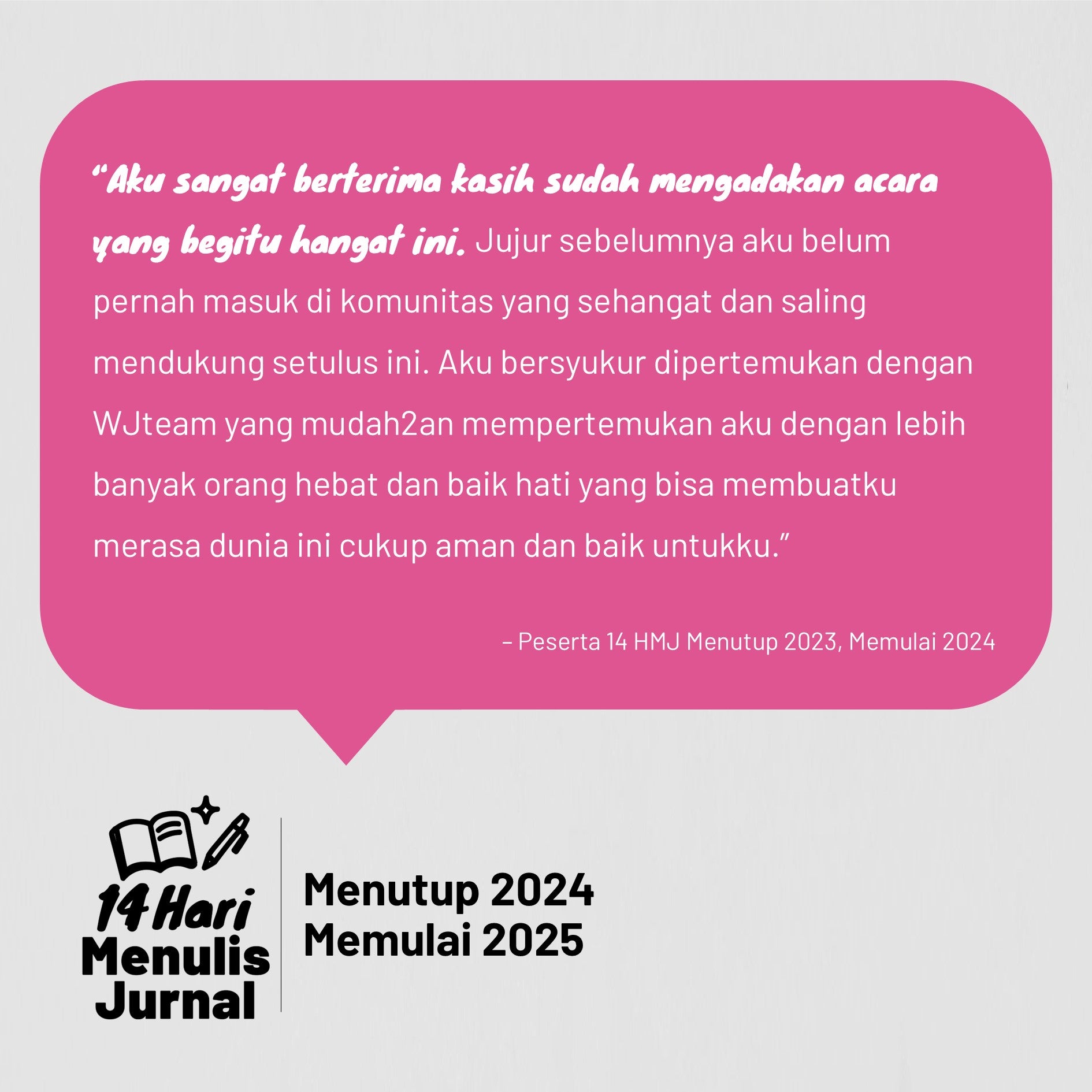 14 Hari Menulis Jurnal: Akhir Tahun