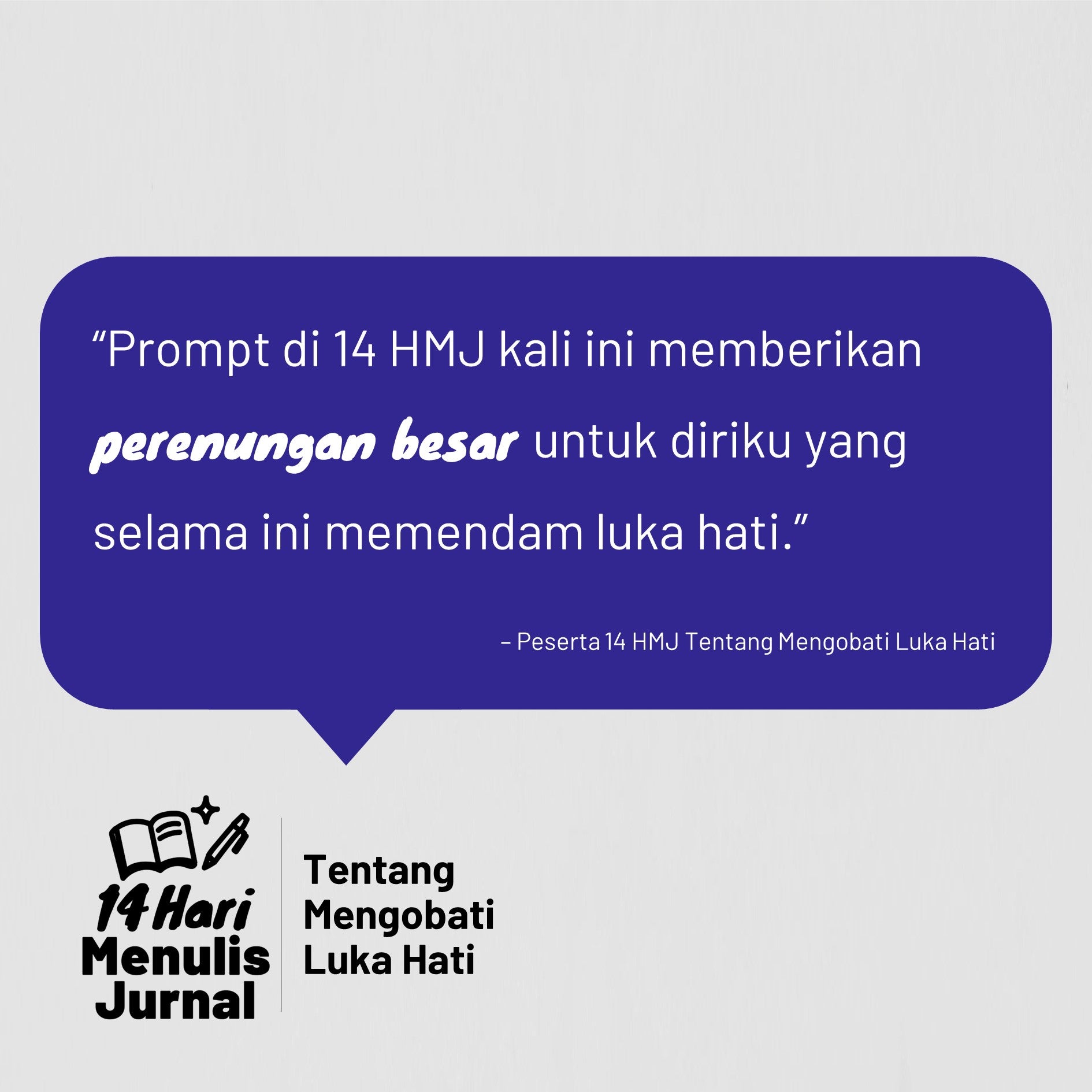 14 Hari Menulis Jurnal: Luka Hati