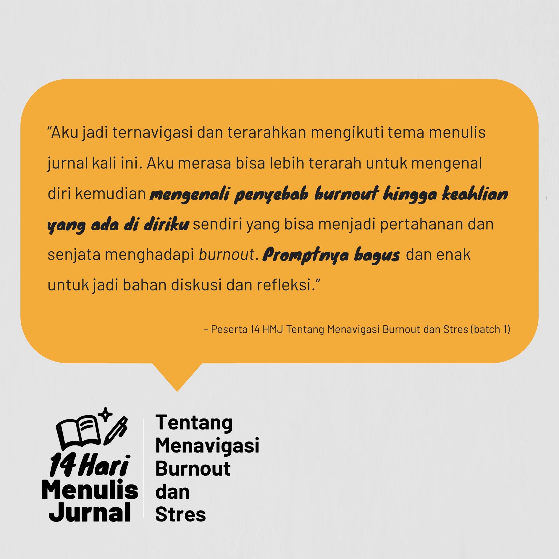 14 Hari Menulis Jurnal: Burnout