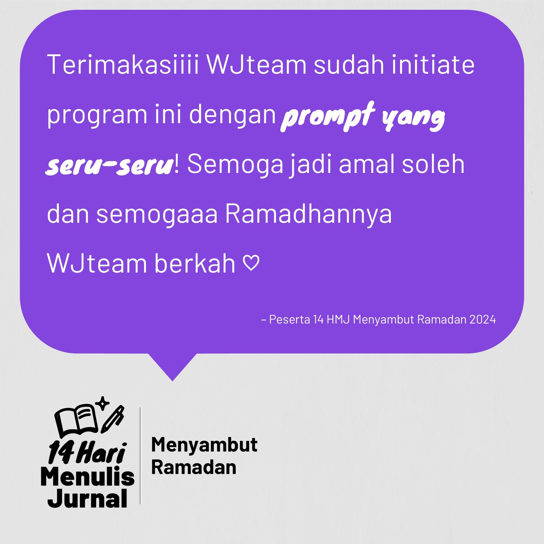 14 Hari Menulis Jurnal: Ramadan