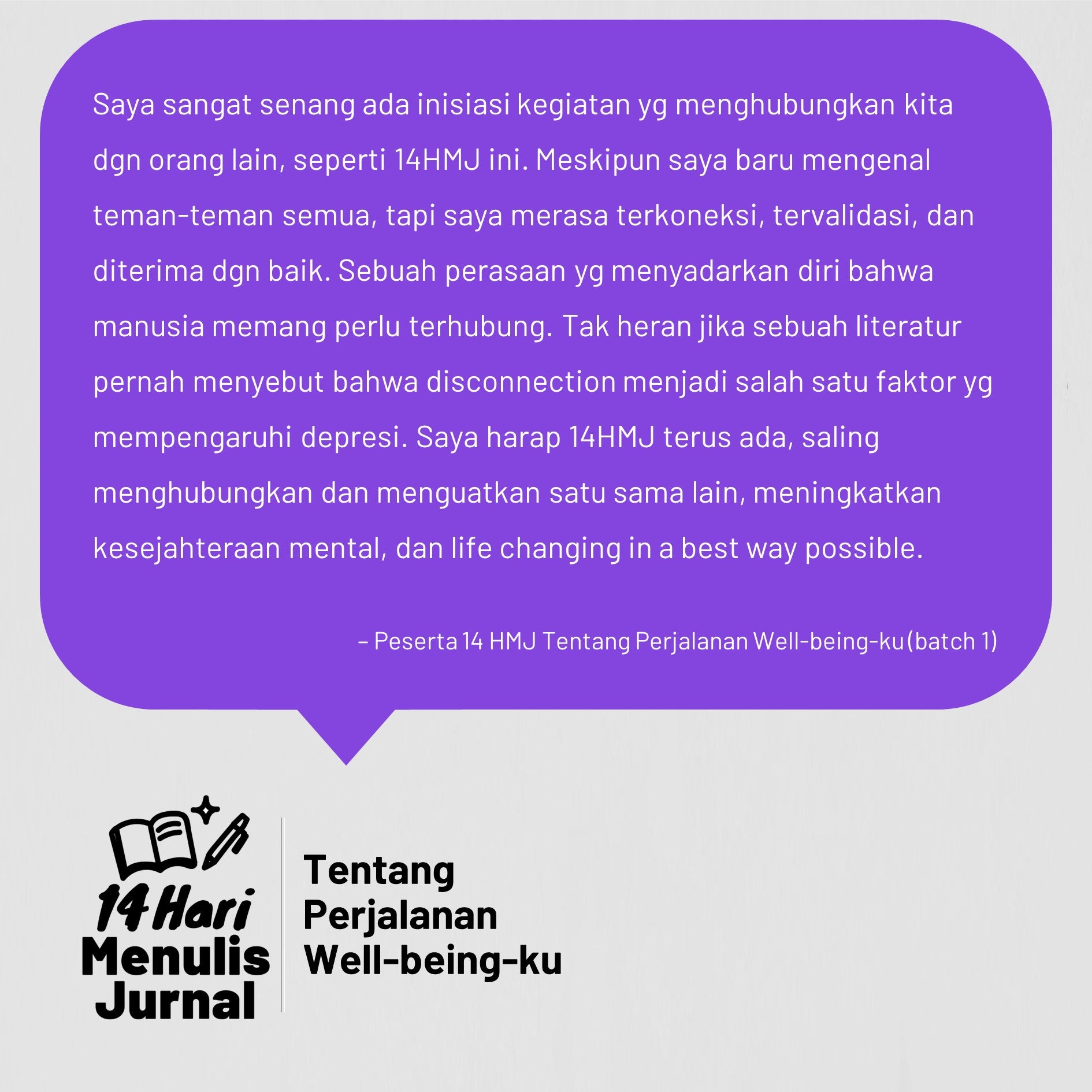 14 Hari Menulis Jurnal: Perjalanan Well-being-ku