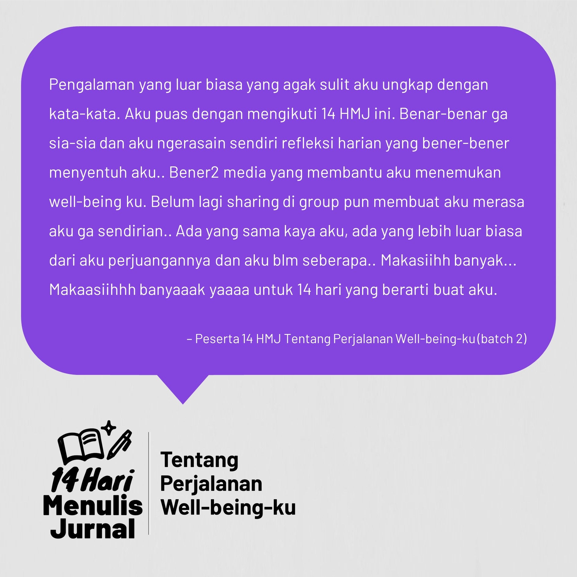 14 Hari Menulis Jurnal: Perjalanan Well-being-ku