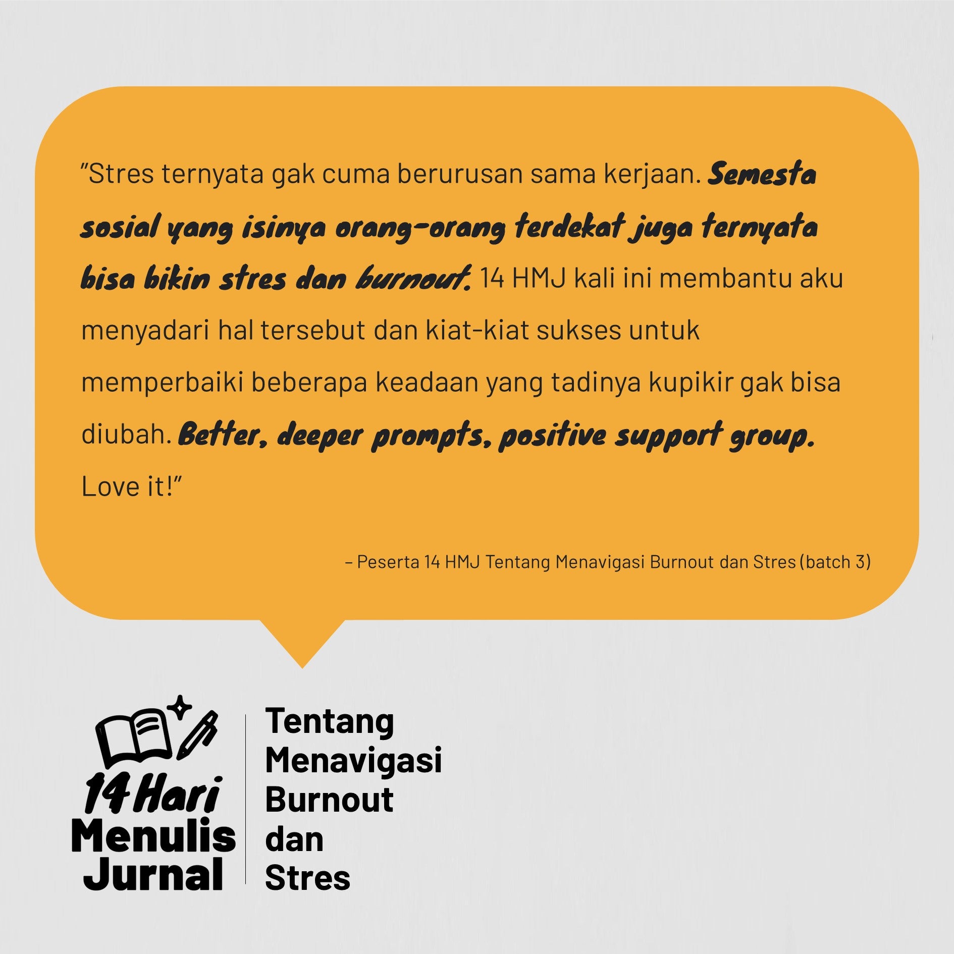 14 Hari Menulis Jurnal: Burnout