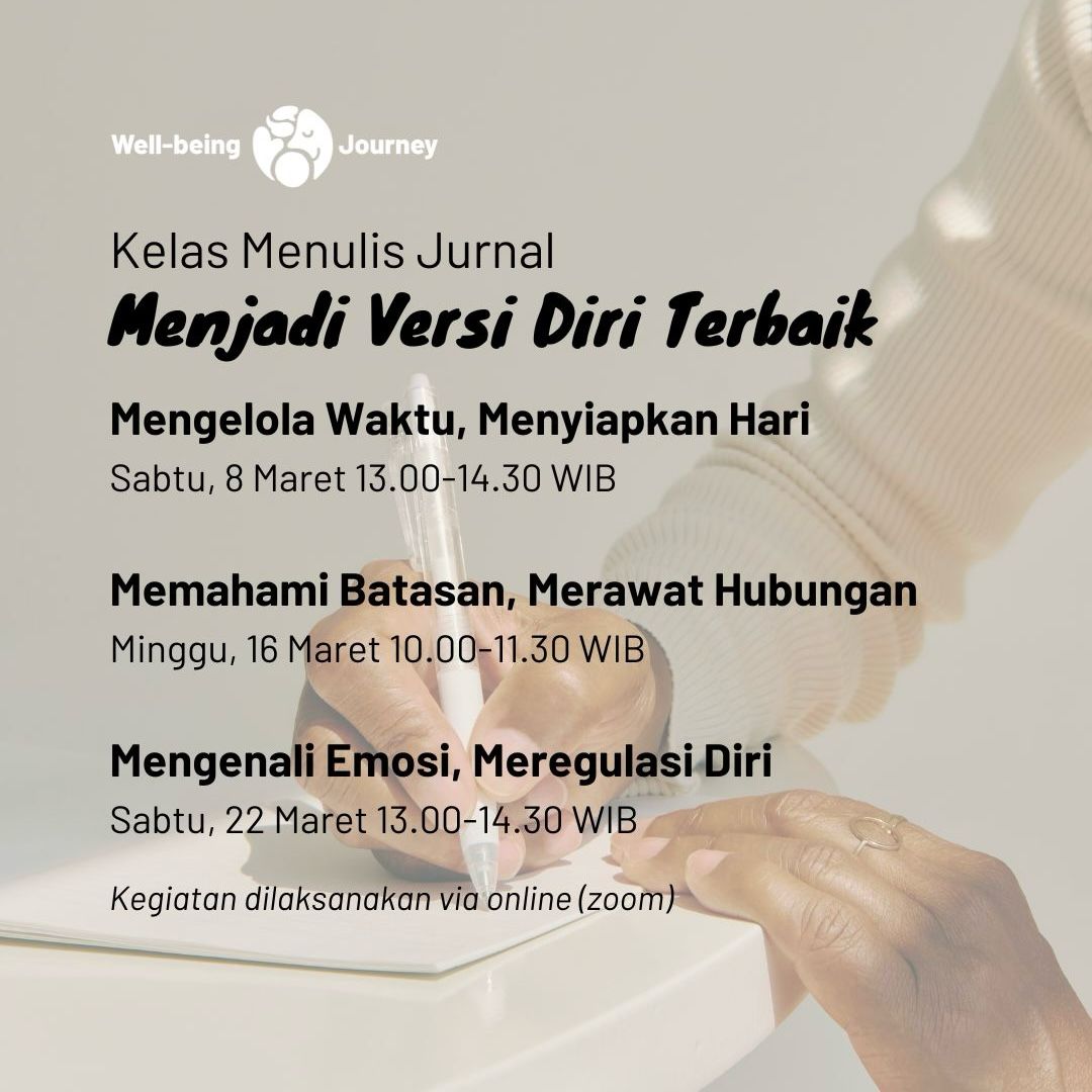 Kelas Menulis Jurnal: Mengelola Waktu, Menyiapkan Hari